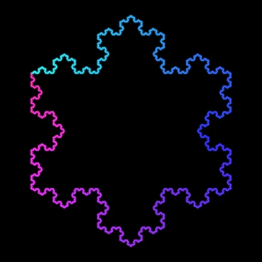 L-Systems — Recursive fractals generated by Lindenmayer systems: simple rules produce trees, snowflakes and space-filling Hilbert curves.