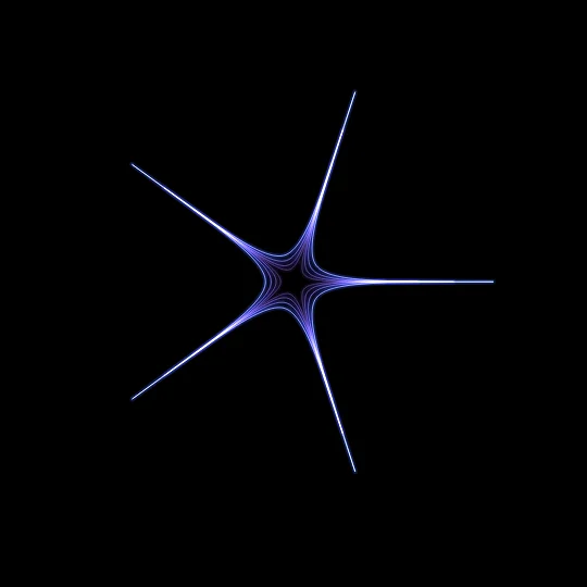 Superformula — The Gielis superformula (2003): a single polar equation that, by varying four parameters, generates starfish, diatoms, flowers and shells. Its continuous metamorphosis shows how many living forms share the same mathematics.